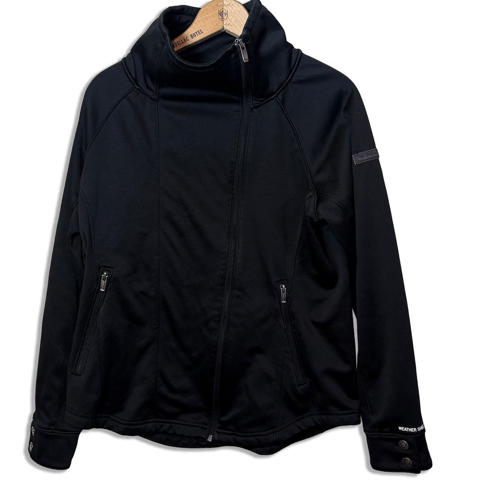 Avalanche Weather Shield Black Asymmetrical Softshell Jacket Outdoor Womens L